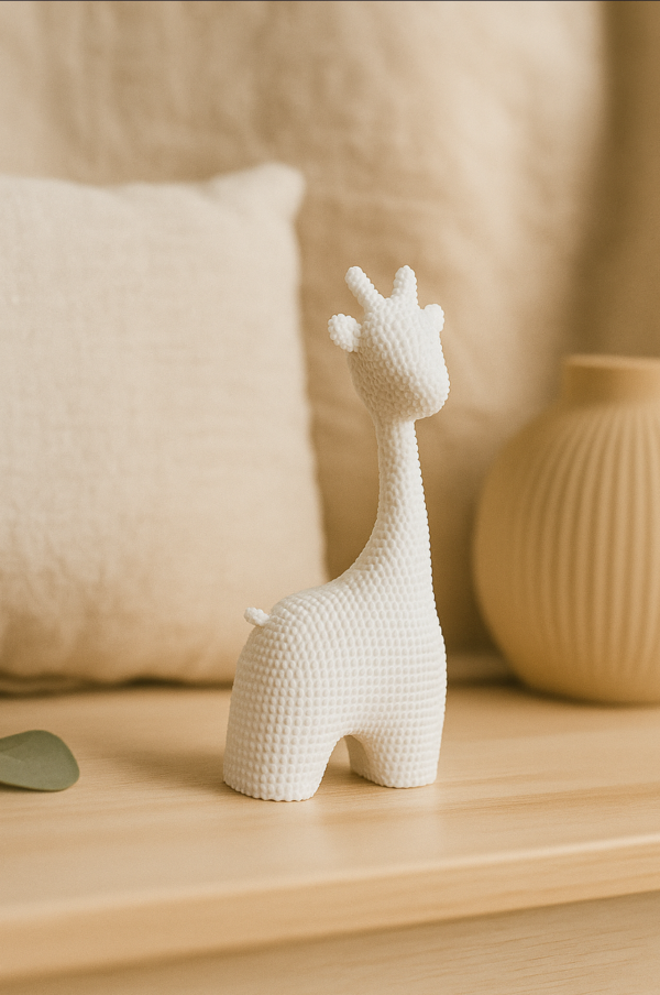 დეკორატიული თეთრი ჟირაფი  - 13 სმ