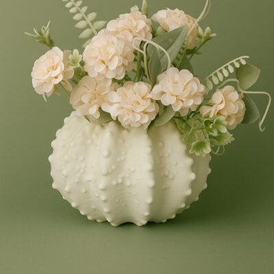 დეკორატიული ზღვის ნიჟარის სტილის ქოთანი